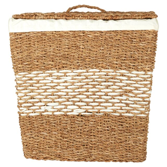 Orsina Lidi Tapered Seagrass Basket With Lid in Natural - image 1
