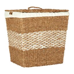 Orsina Lidi Tapered Seagrass Basket With Lid in Natural - thumbnail 4