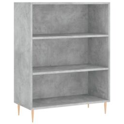 Berkfield Home Bookcase Concrete Grey 69.5x32.5x90 cm Engineered Wood in Brown - thumbnail 2