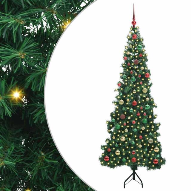 Berkfield Home Corner Artificial Christmas Tree Green 180 cm PVC & Metal - image 1
