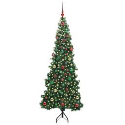 Berkfield Home Corner Artificial Christmas Tree Green 180 cm PVC & Metal - thumbnail 2