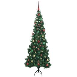 Berkfield Home Corner Artificial Christmas Tree Green 180 cm PVC & Metal - thumbnail 5