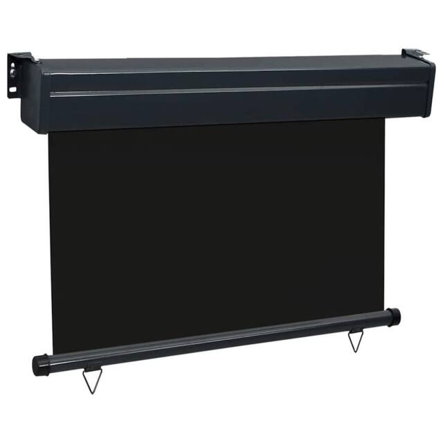 Berkfield Home Stylish Balcony Side Awning 85x250 cm Black - image 1