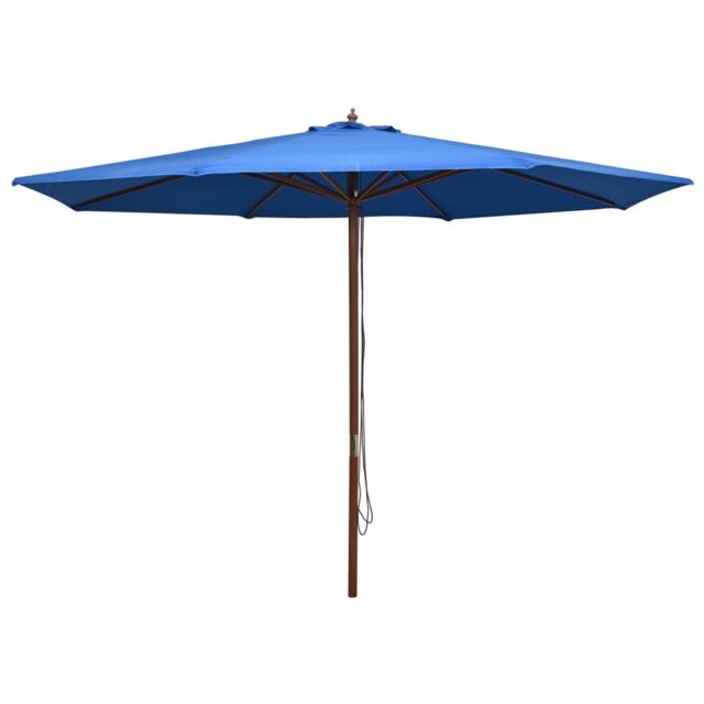 Berkfield Home Outdoor Parasol with Wooden Pole 350 cm Blue - image 1