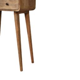 Wyld Haus Peschiera Mini Curved Oak Mango Wood Console Table in Brown - thumbnail 8