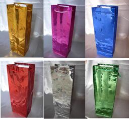 Shatchi Assorted Holographic Bags Bulk Wine Bottle Holder Christmas Xmas Gifts Wrap-25pcs - thumbnail 4