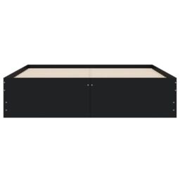 Berkfield Home Bed Frame with Drawers without Mattress Black 120x190 cm Small Double - thumbnail 6