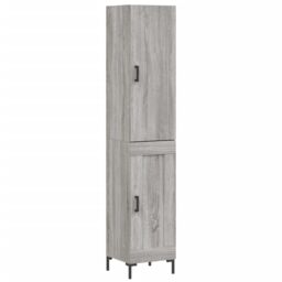 Berkfield Home Highboard Grey Sonoma 34.5x34x180 cm Engineered Wood - thumbnail 2