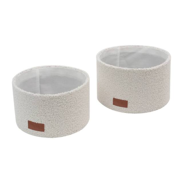 JVL Shiro Round Storage Baskets - Set of 2 in White - image 1