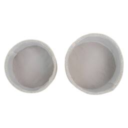 JVL Shiro Round Storage Baskets - Set of 2 in White - thumbnail 3