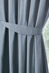 Fusion 'Dijon' Thermal & Blackout Fully Lined Pencil Pleat Curtains in Light Blue - Size: 168 cm width x 137 cm drop - thumbnail 3