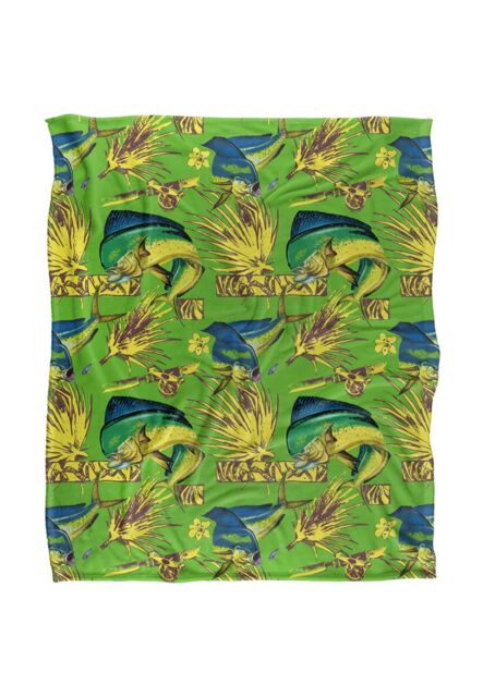 JQ Licensing Jl-Jp-Jq Dorado Fishing Tiki 2 Silky Touch Super Soft Throw Blanket 152 X 127 cm in White - image 1