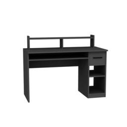 Destina Home Eslem Computer Desk with Drawer & Shelves in Charcoal - Size: 2 Pack - thumbnail 4