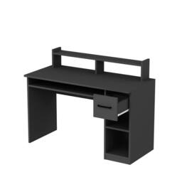 Destina Home Eslem Computer Desk with Drawer & Shelves in Charcoal - Size: 2 Pack - thumbnail 5