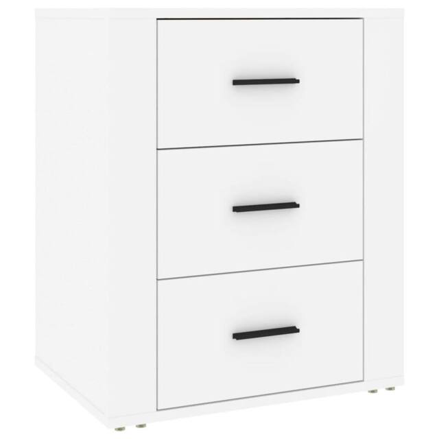 Berkfield Home Bedside Cabinet White 50x36x60 cm Engineered Wood - Size: 50 x 36 x 60 cm - image 1