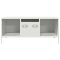 Berkfield Home Coffee Table White 101.5x50x43.5 cm Cold-rolled Steel - thumbnail 4