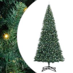 Berkfield Home Artificial Pre-lit Christmas Tree with Ball Set Green 500 cm - thumbnail 2