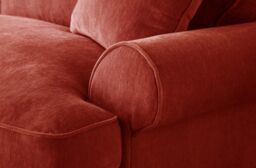 The Great Sofa Company Ezra Right Hand Velvet Chaise Sofa - Scroll Arm in Terracotta - Size: Medium - thumbnail 3