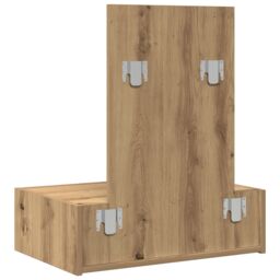 Berkfield Home Wall Hanging Dressing Table Artisan Oak 60x40x70 cm in Brown - Size: 60 x 40 x 70 cm - thumbnail 8