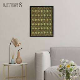 "Artery8 Tulip & Lily Floral Pattern Framed Canvas Wall Art Print W. Morris in Green - Size: W12"" x H16""" - thumbnail 3