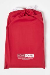 Homescapes Cotton Cot Bed Duvet Cover Set 200 Thread Count in Red - thumbnail 5
