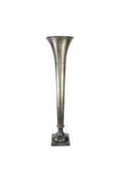 KDMD Antique Silver Poseidon Trumpet Vase 140 x 34cm - Size: 140 x 34 cm - thumbnail 1
