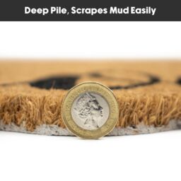 JVL Latex Backed Coir Entrance Doormat, 40x70cm - Shaped Welcome in Brown - Size: 40 cm x 70 cm - thumbnail 5