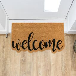 JVL Latex Backed Coir Entrance Doormat, 40x70cm - Shaped Welcome in Brown - Size: 40 cm x 70 cm - thumbnail 8