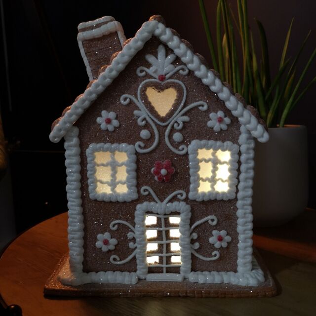 Samuel Alexander 24cm Battery Operated Light up Christmas Gingerbread House Chalet with LEDs - image 1