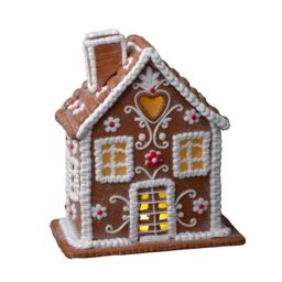 Samuel Alexander 24cm Battery Operated Light up Christmas Gingerbread House Chalet with LEDs - thumbnail 9