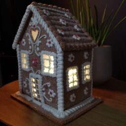Samuel Alexander 24cm Battery Operated Light up Christmas Gingerbread House Chalet with LEDs - thumbnail 2