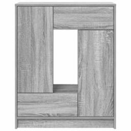 Berkfield Home Sideboard with Drawers & Doors Grey Sonoma 73x31x90 cm - Size: 73 x 31 x 90 cm - thumbnail 6