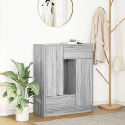 Berkfield Home Sideboard with Drawers & Doors Grey Sonoma 73x31x90 cm - Size: 73 x 31 x 90 cm - thumbnail 2