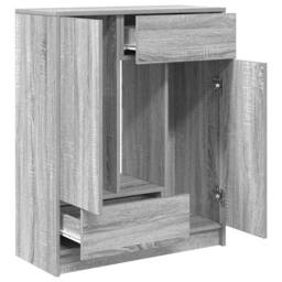 Berkfield Home Sideboard with Drawers & Doors Grey Sonoma 73x31x90 cm - Size: 73 x 31 x 90 cm - thumbnail 5