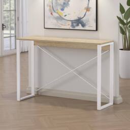 FWStyle Sonoma Oak & White Modern Console Hallway Table - thumbnail 1