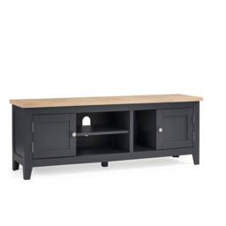 Cheshire Premium Ainsley TV Unit in Dark Grey & Oak