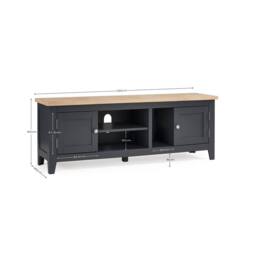 Cheshire Premium Ainsley TV Unit in Dark Grey & Oak - thumbnail 6