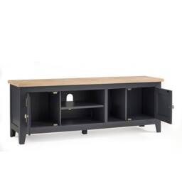 Cheshire Premium Ainsley TV Unit in Dark Grey & Oak - thumbnail 2
