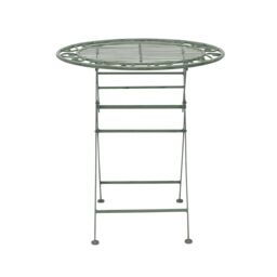Charles Bentley Rustic Wrought Iron Outdoor Bistro Set - Sage Green - thumbnail 5