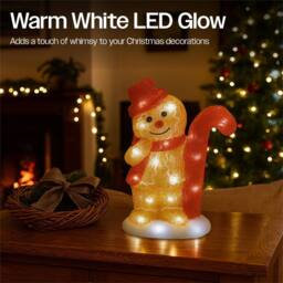 mysmartbuy 31cm Gingerbread Man LED Decoration 30L Warm White LED Battery Powered - thumbnail 3