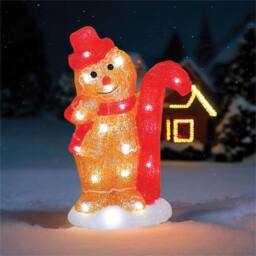 mysmartbuy 31cm Gingerbread Man LED Decoration 30L Warm White LED Battery Powered