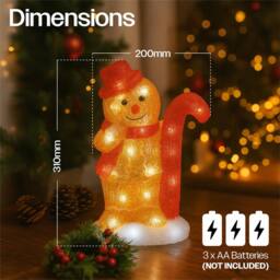 mysmartbuy 31cm Gingerbread Man LED Decoration 30L Warm White LED Battery Powered - thumbnail 2