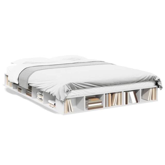 Berkfield Home Bed Frame without Mattress White 150x200 cm King Size - image 1