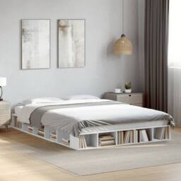 Berkfield Home Bed Frame without Mattress White 150x200 cm King Size - thumbnail 2