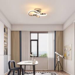 COMELY Modern Creative Flower Shape Ceiling Lights, 30 W 3000 K (Chrome 30 cm) in Silver - thumbnail 4
