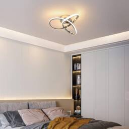 COMELY Modern Creative Flower Shape Ceiling Lights, 30 W 3000 K (Chrome 30 cm) in Silver - thumbnail 3