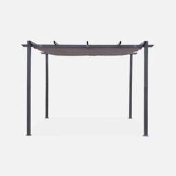 sweeek 3x3m Isla Pergola Roof Cover in Grey - thumbnail 2
