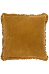 Yard Bertie 100% Cotton Velvet Cushion in Yellow - Size: 45 cm x 45 cm - thumbnail 1