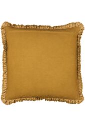 Yard Bertie 100% Cotton Velvet Cushion in Yellow - Size: 45 cm x 45 cm - thumbnail 2