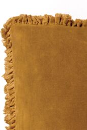 Yard Bertie 100% Cotton Velvet Cushion in Yellow - Size: 45 cm x 45 cm - thumbnail 4